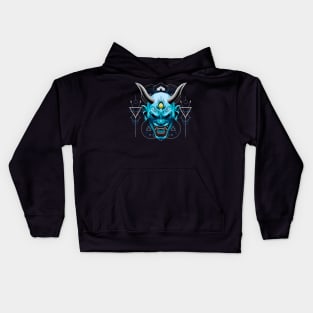 oni mask japanese mask Kids Hoodie